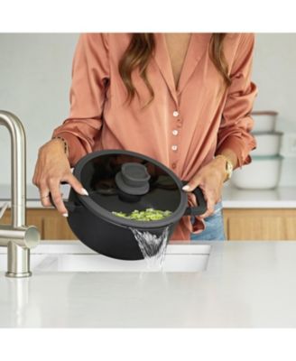 Leo Stone+ Nonstick Ceramic 10" Stock Pot with Lid Recycled, 4.6qt