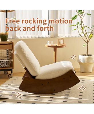 Solid Wood Glider Chair with High-Quality Upholstery