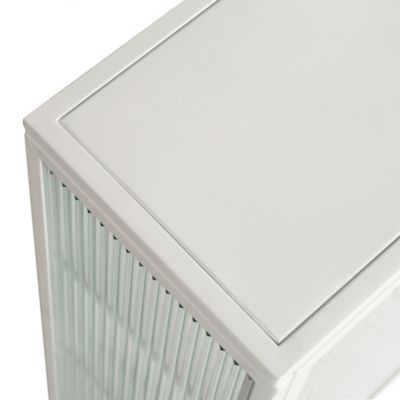 Modern Glass Door Wall Cabinet with Three-tier Storage