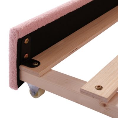 Teddy Fleece Twin Size Upholstered Daybed With Light