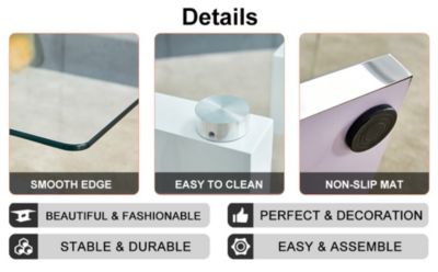 Streamdale Modern Glass Top Coffee Table