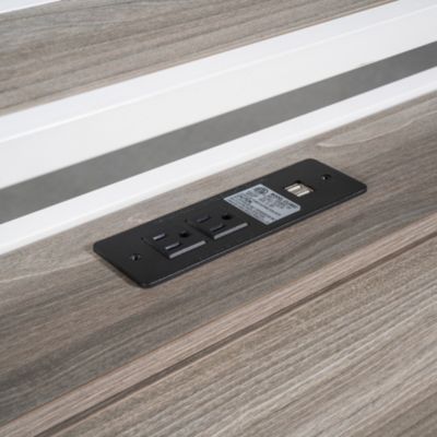 Metal Platform Bed Frame with Trundle and USB