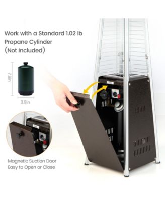 9500 BTU Portable Steel Tabletop Patio Heater with Glass Tube