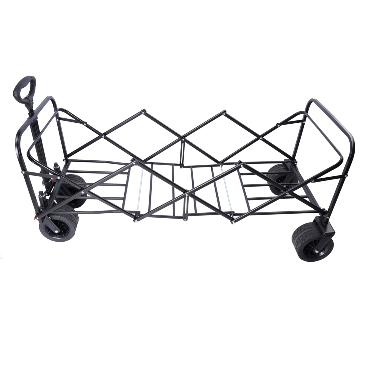Streamdale Furniture Folding Cart Wagon for Garden, Shopping, Beach -+ Blue - Black