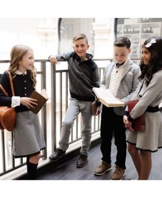 Boys Organic Mock Neck Cable Sweater with Buttons