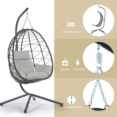 Streamdale Egg Chair with Stand for Indoor and Outdoor Use