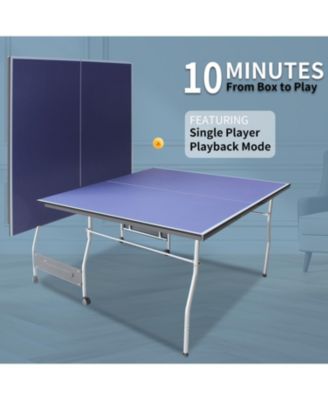 Streamdale Foldable Midsize Table Tennis Table with Paddles, Net, Balls
