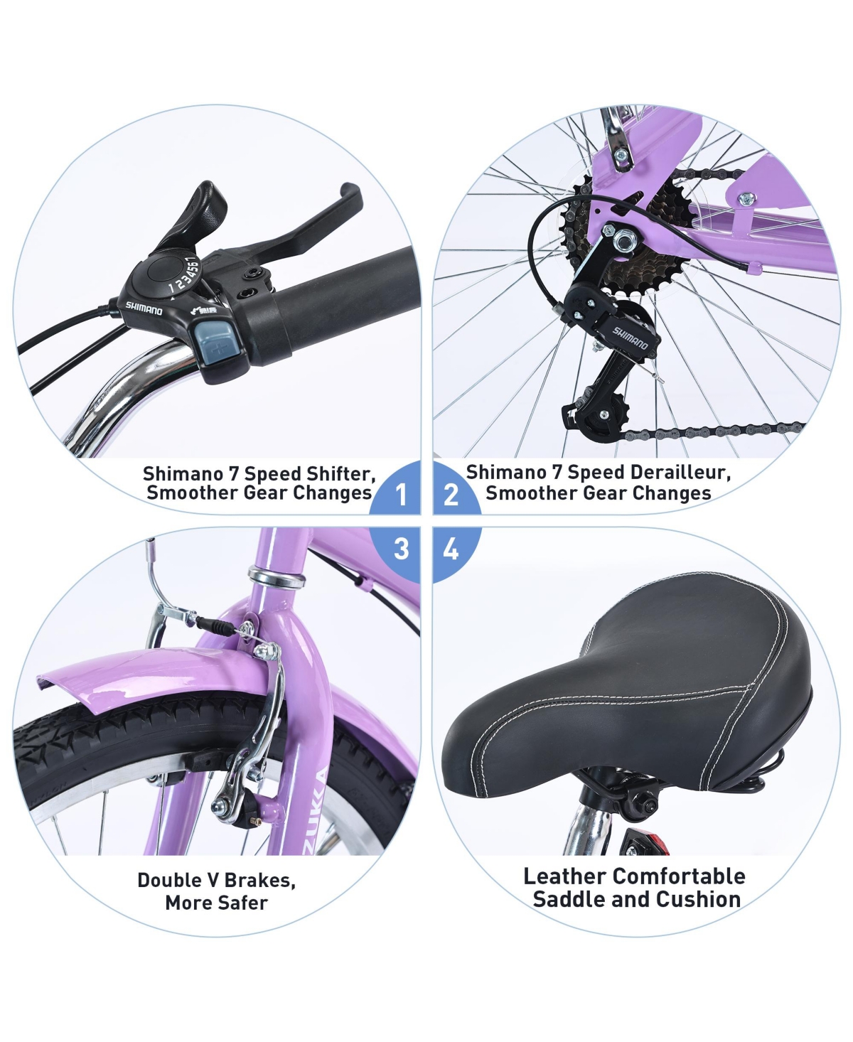 Streamdale Furniture 7 Speed Bicycles, Multiple Colors 26