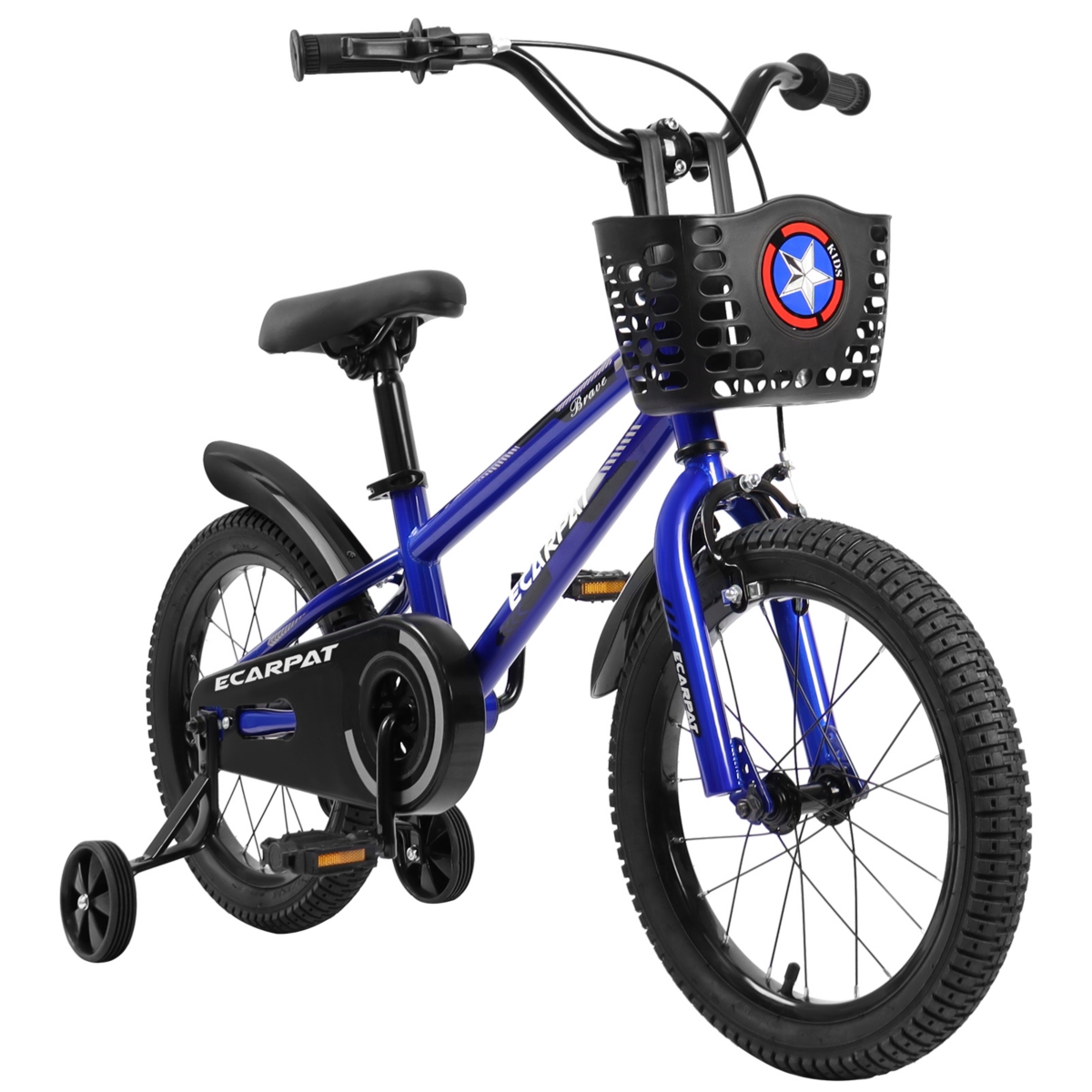 Streamdale Furniture Safe Kids' Bike with Brakes, Tires, Frame, Pedals, Reflectors, Basket, Easy Assembly