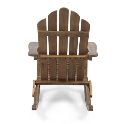 Streamdale Acacia Wood Adirondack Rocking Chair for Serene Outdoor Relaxation