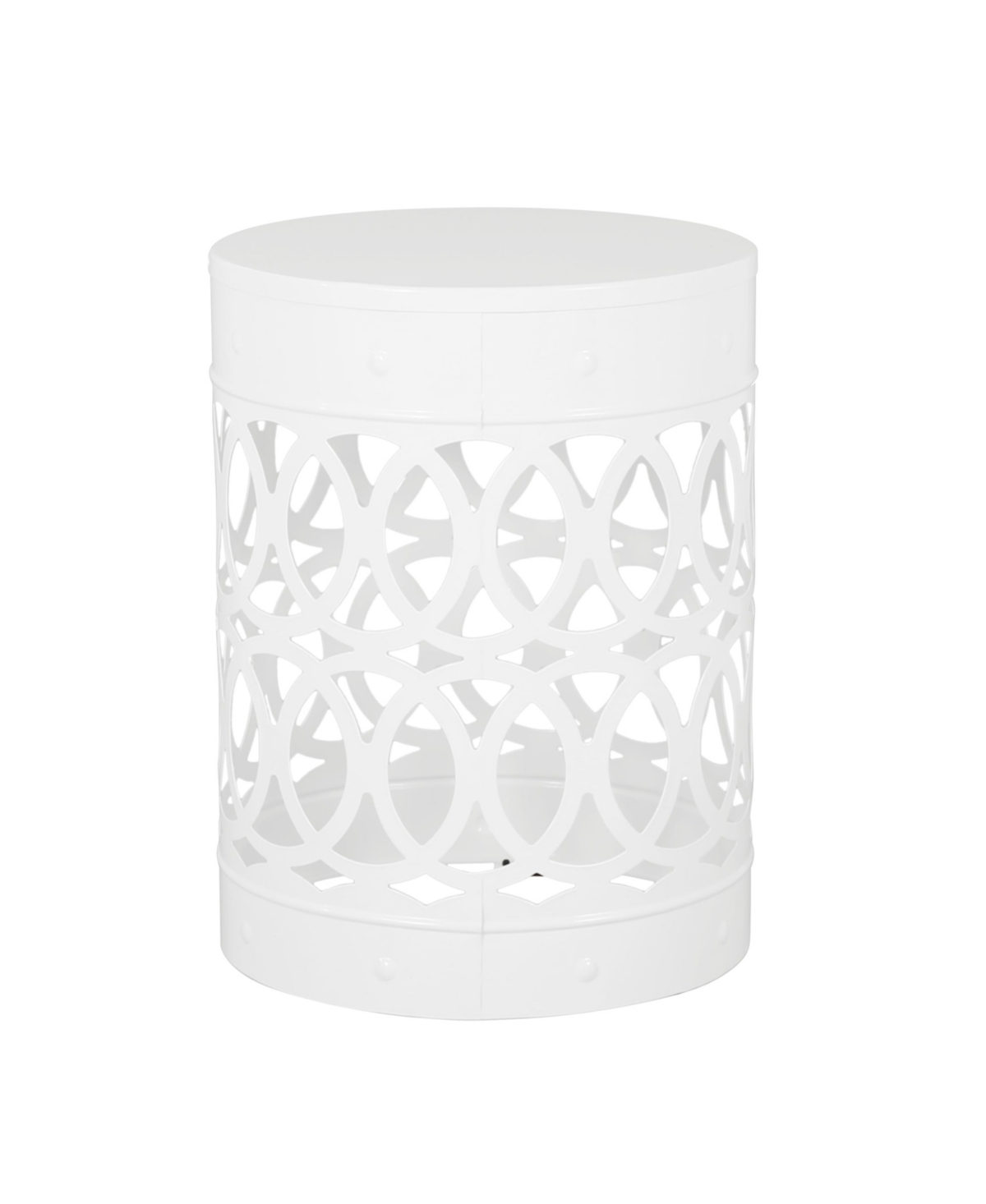 Modern Geometric Iron Cut Side Table Chic, Durable, Assembly-Free