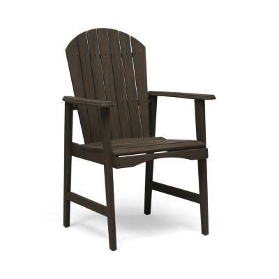 Weather-Resistant Acacia Wood Adirondack Dining Chairs (Set of Two)