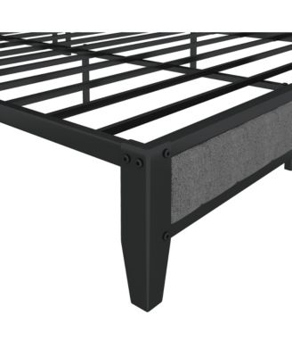  Grey Full Bed Frame with Charging Headboard