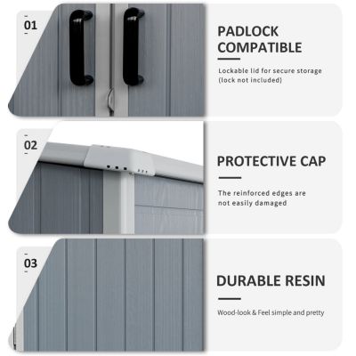 Durable, Spacious and Secure Outdoor Storage Shed with Lockable Doors