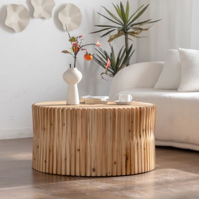 Wooden Unique Texture Easy Care Retro Design Coffee Table