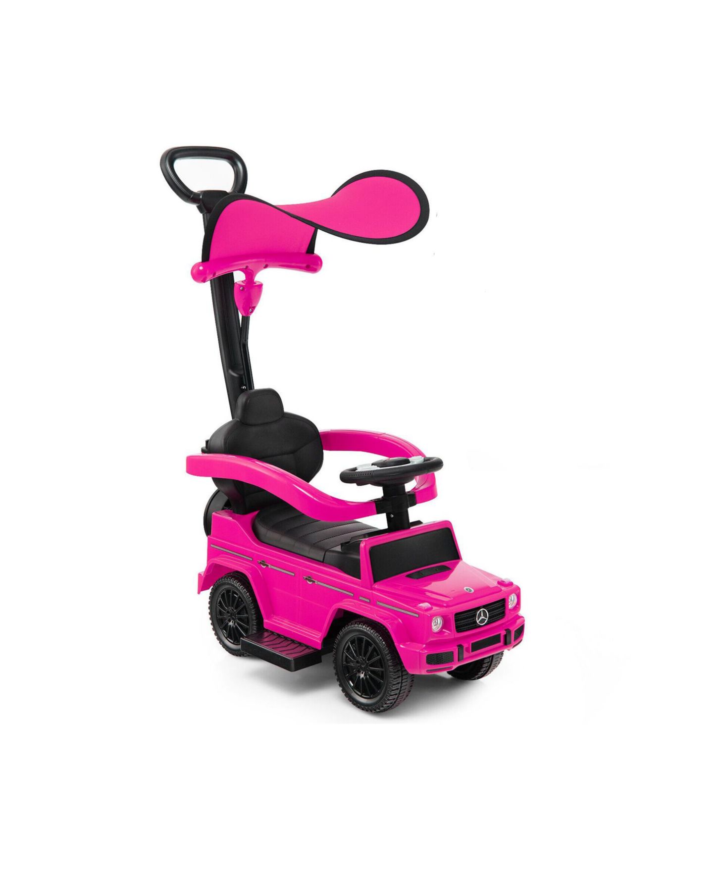 Детская игрушка SKONYON 3-in-1 Mercedes-Benz G350 Ride-On Push Car with Rotatable Canopy, Ages 12-36 Months, цвет: Розовый — фото 1