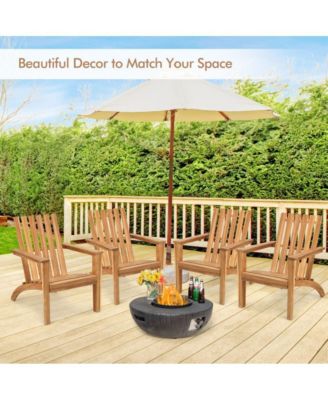 Outdoor Patio Acacia Wood Adirondack Lounge Armchair