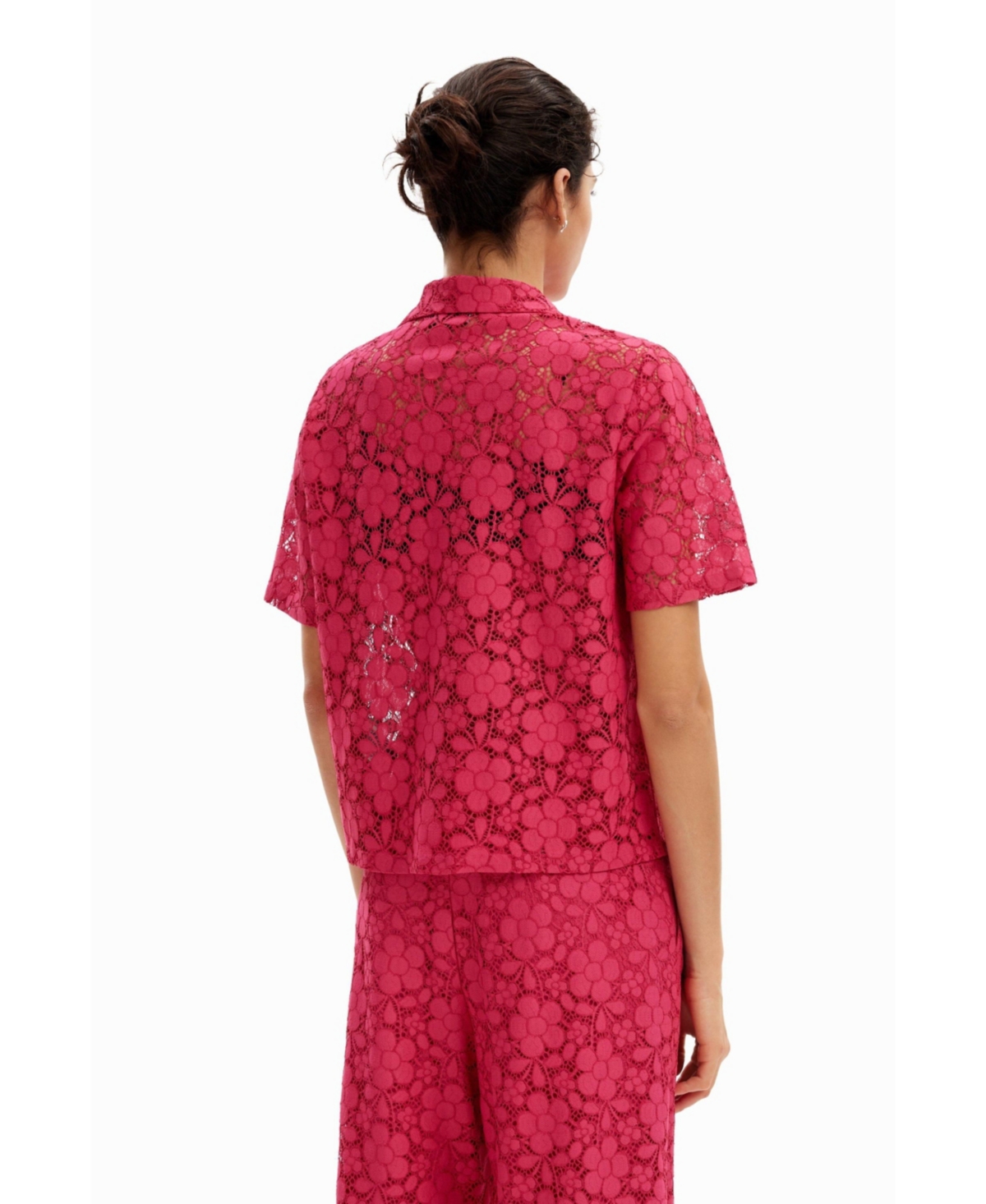 Desigual Women's Short lace resort shirt