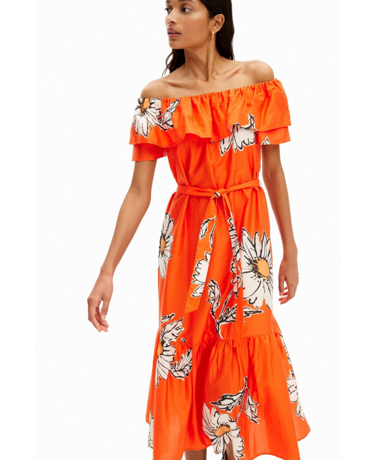 Desigual Women's Daisy ruffle midi dress