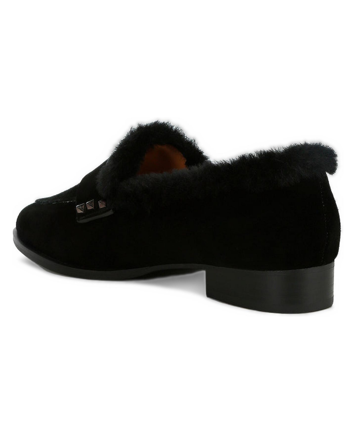 Женские туфли Rag & Co Allie Fur Trim Suede, цвет: Чёрный — фото 3