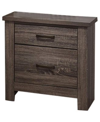 Striking Natural Finish Wooden Nightstand