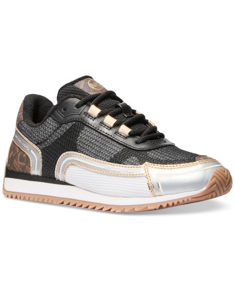 Женские кроссовки Michael Kors Byrdie Lace-Up, цвет: Коричневый разноцветный сетчатый