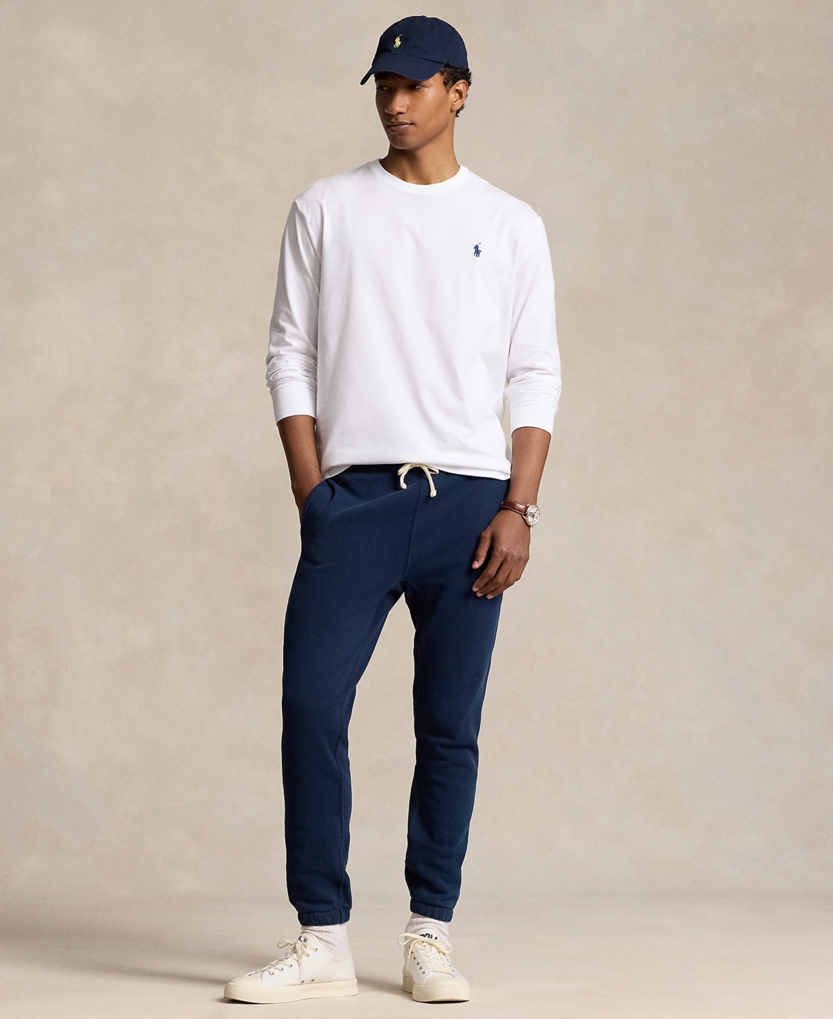 Polo Ralph Lauren Men's Classic-fit Jersey Long-sleeve T-shirt In White