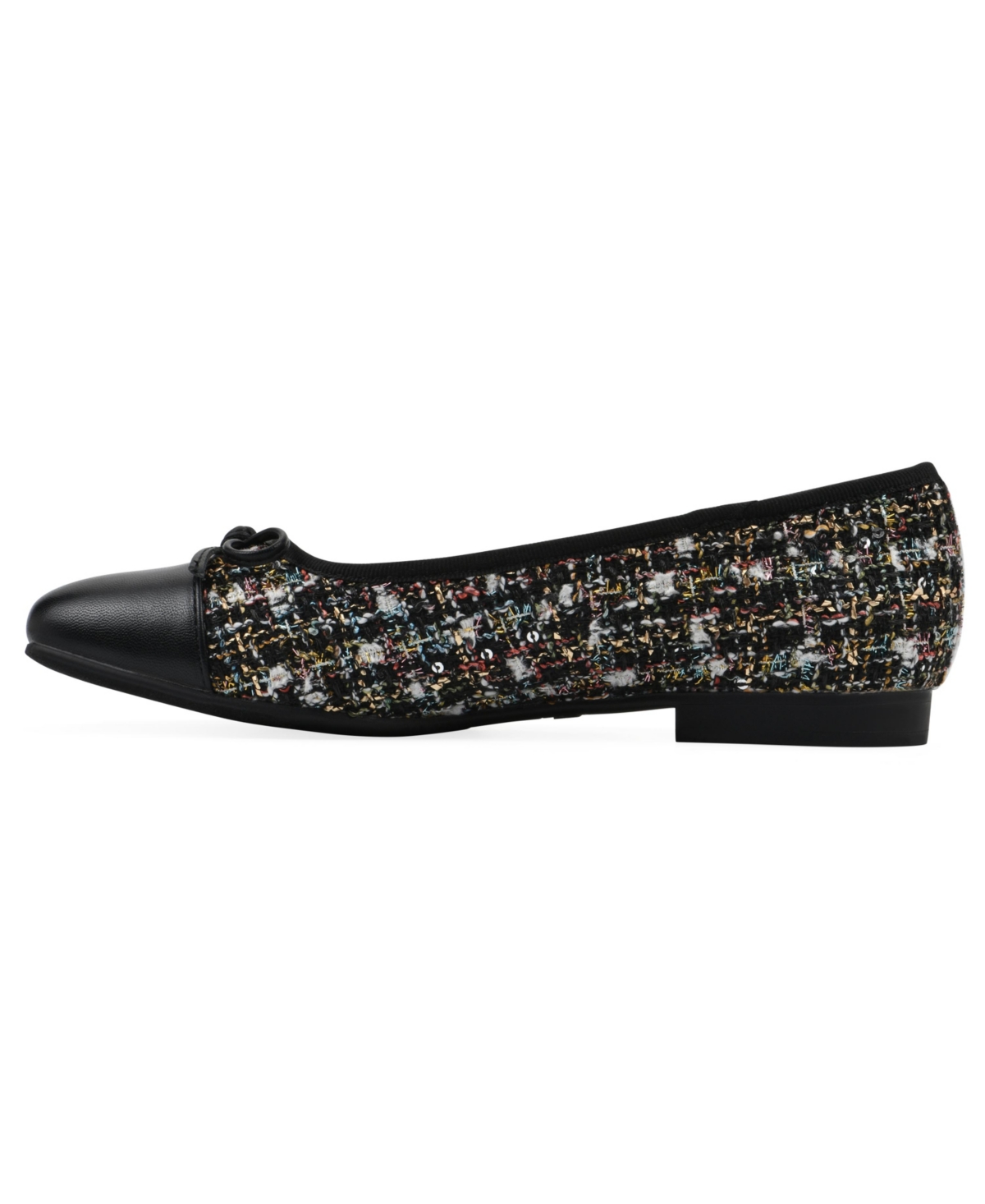 Shop White Mountain Women's Bocci Ballet Flat In Beige Boucle Fabric Multi