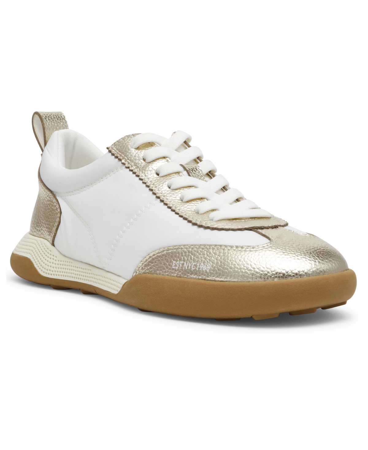 Shop Anne Klein Women's Westside Low Profile Lace Up Retro Sneakers In White Multi
