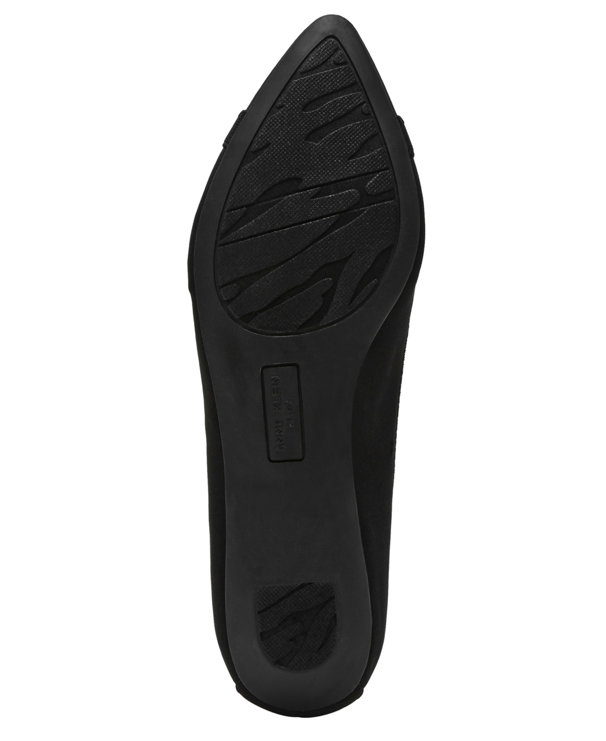 Anne Klein Occuria Womens Comfort Insole Man Made Flat Shoes In Black Stretch