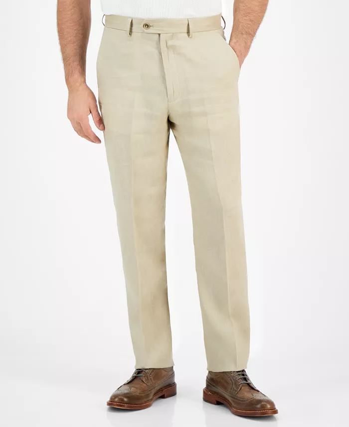 Men's Modern-Fit Linen Dress Pants - thumbnail 6