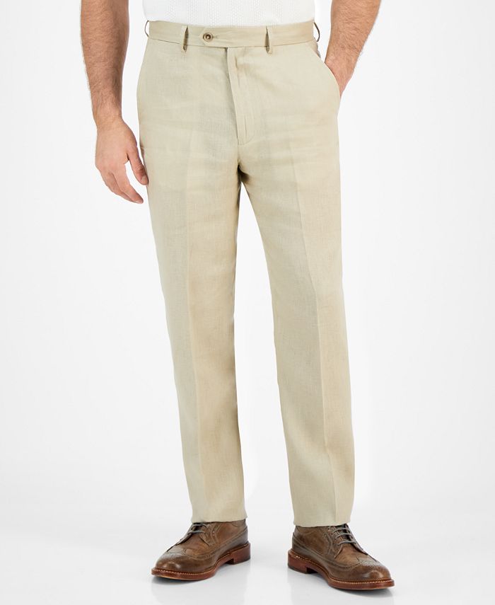Nautica Men's Modern-Fit Linen Dress Pants - Macy's