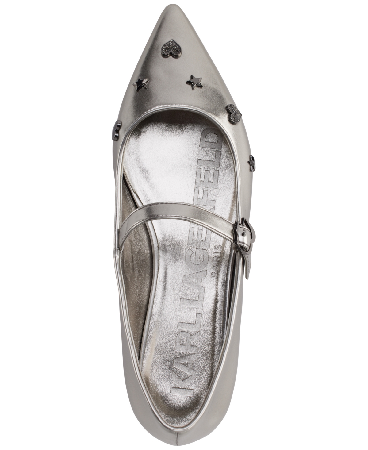 Karl Lagerfeld Paris Women's Veyda Embellished Mary Jane Flats