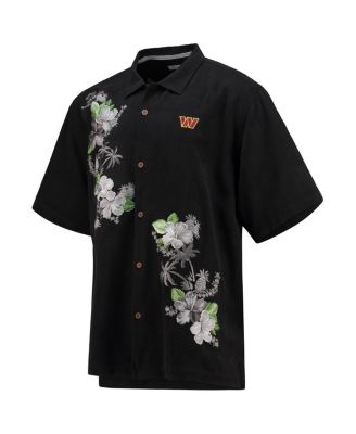 Men's Black Washington Commanders Azule Oasis Button-Up Shirt