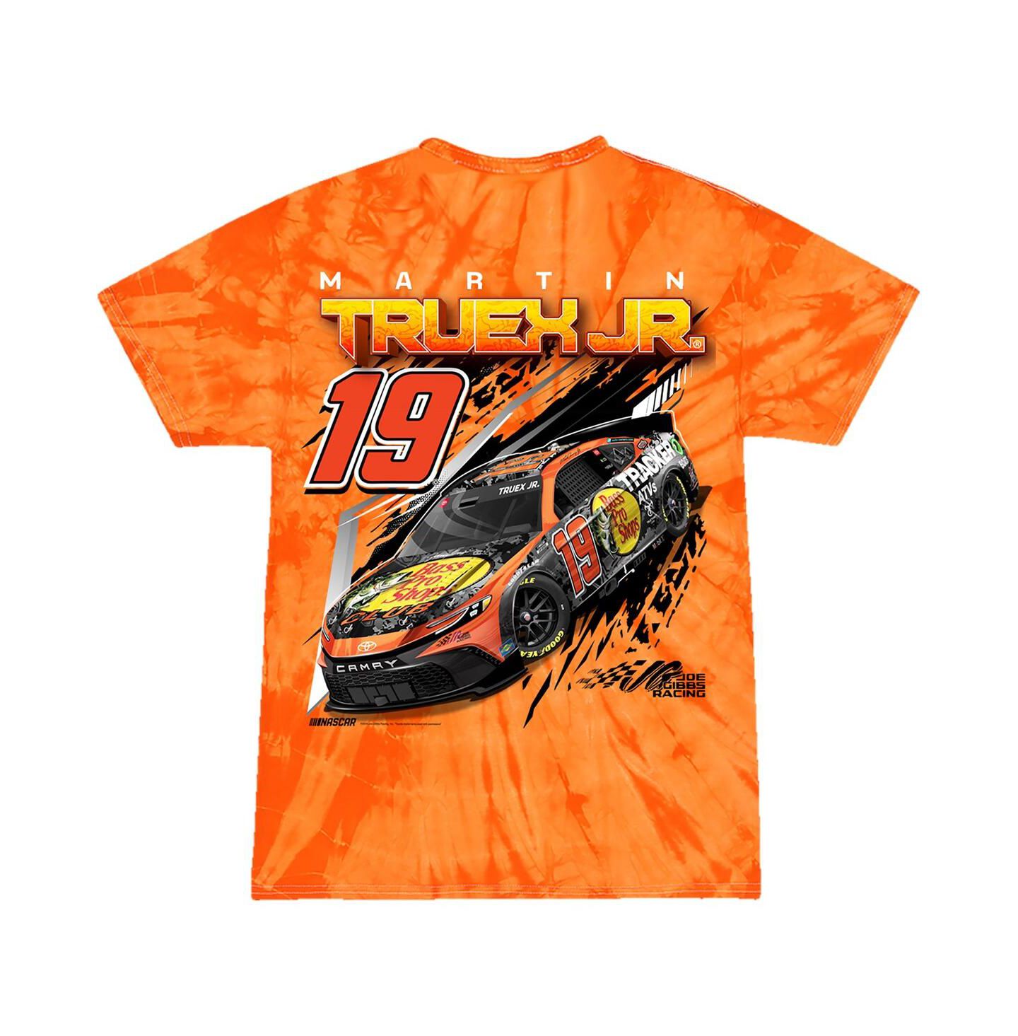 Детская футболка Joe Gibbs Racing Team Collection Orange Martin Truex Jr Bass Pro Shops Car Tie-Dye — фото 2