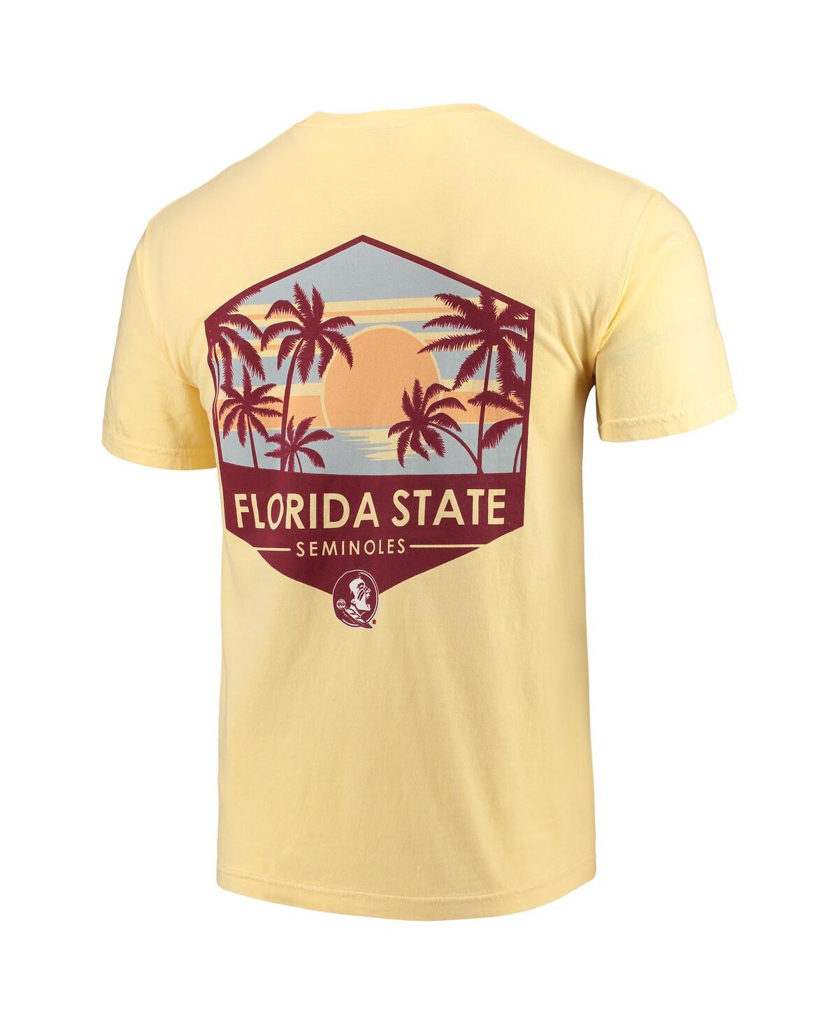 Image One Men'sFlorida State Seminoles Landscape Shield Comfort Colors Pocket T-Shirt - Gold