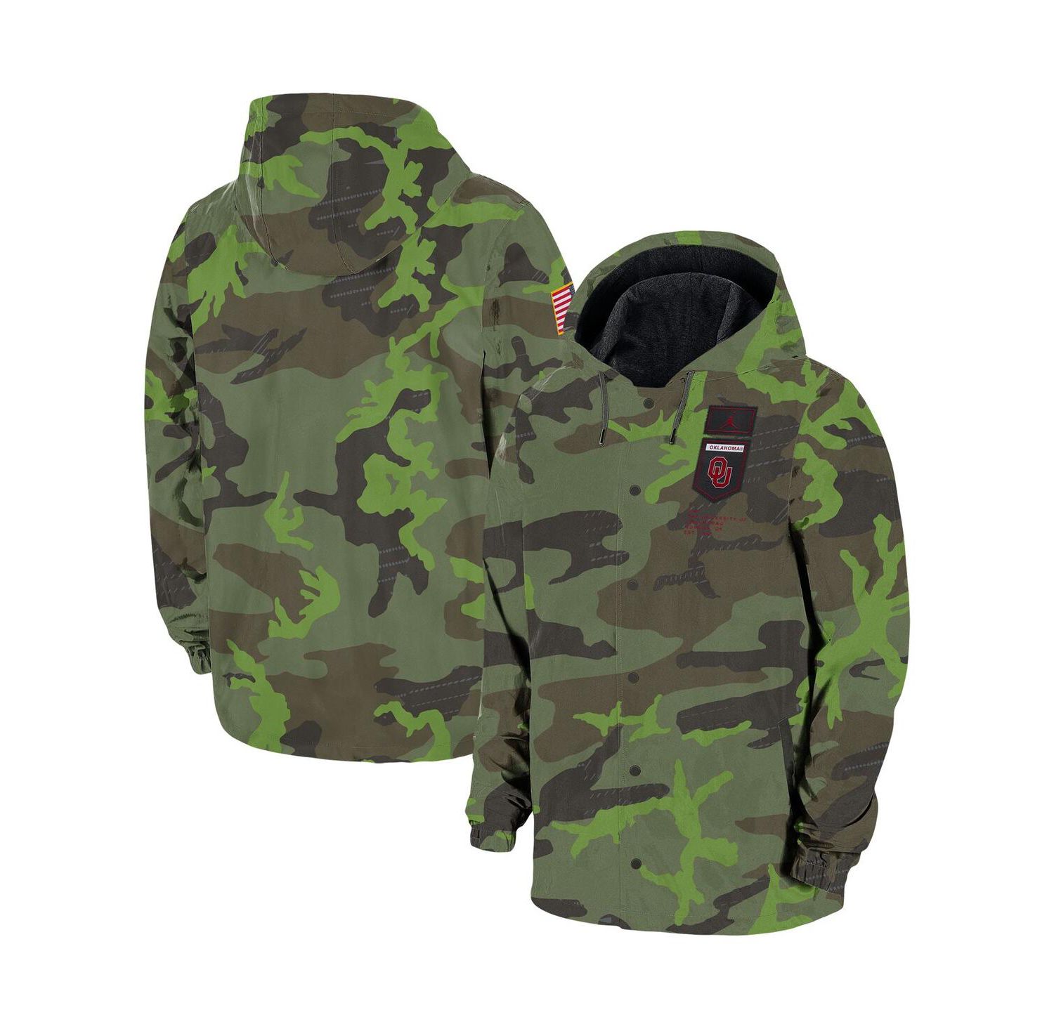 Men's Camo Oklahoma Sooners Hoodie Full-Snap Jacket