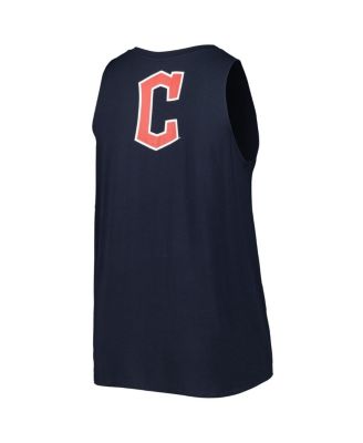 Women's Navy Cleveland Guardians Plus Size Tank Top