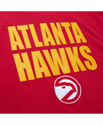 Men's Red Atlanta Hawks Hardwood Classics Legendary Slub T-Shirt