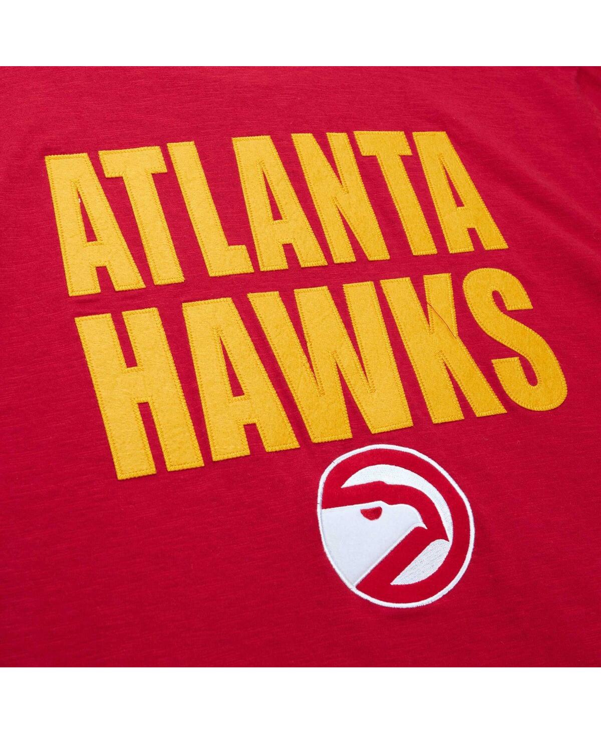 Mitchell & Ness Men'sAtlanta Hawks Hardwood Classics Legendary Slub T-Shirt - Red