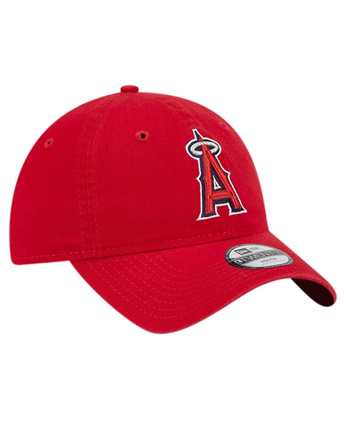 New Era Big Boys And Girls Red Los Angeles Angels Team Color 9twenty Adjustable Hat In Red