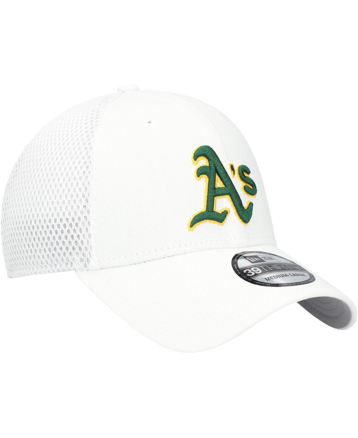 New Era Men'sOakland Athletics Neo 39THIRTY Flex Hat - White