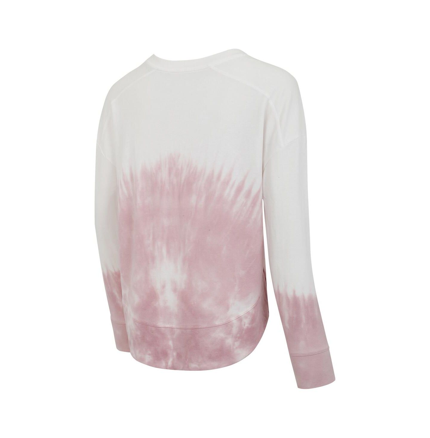 Женская футболка Concepts Sport Pink/White Chicago Blackhawks Orchard Tie-Dye Long Sleeve — фото 3