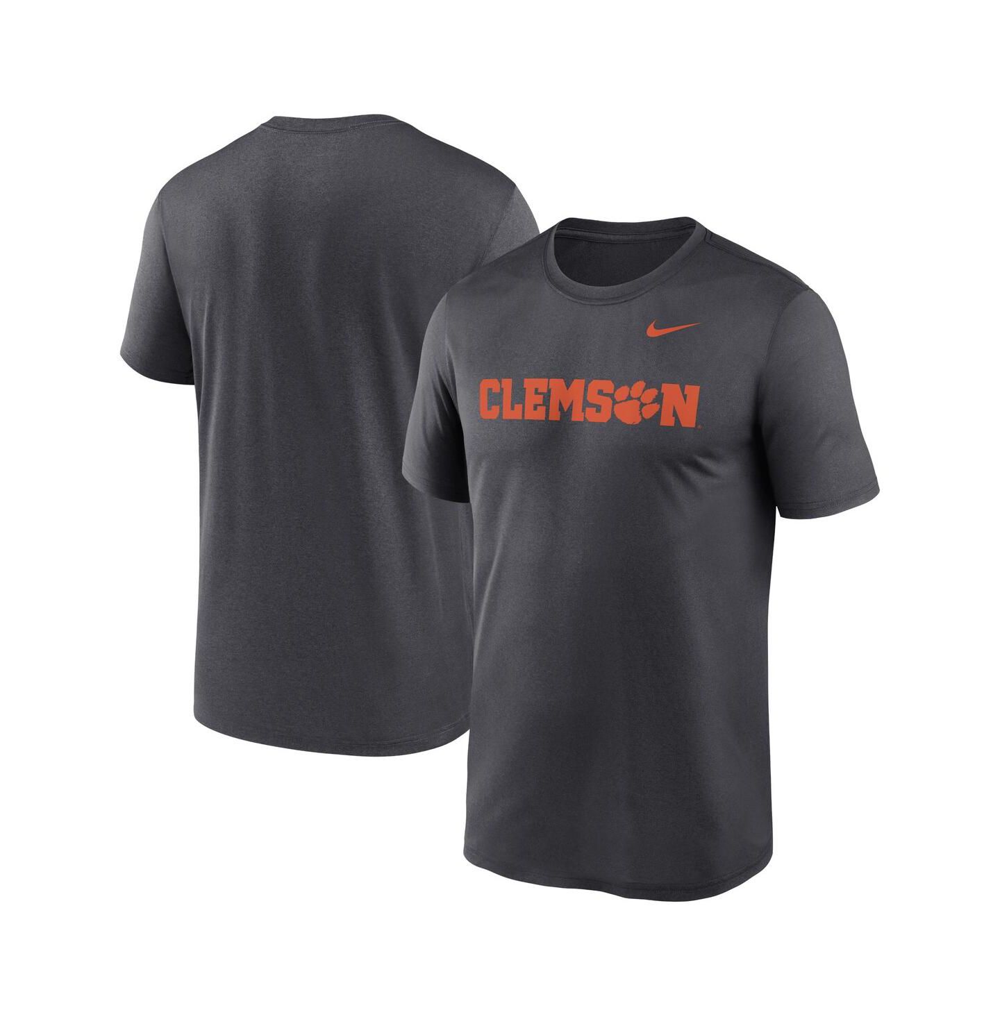 Мужская футболка Nike Anthracite Clemson Tigers Primetime Legend Wordmark — фото 1