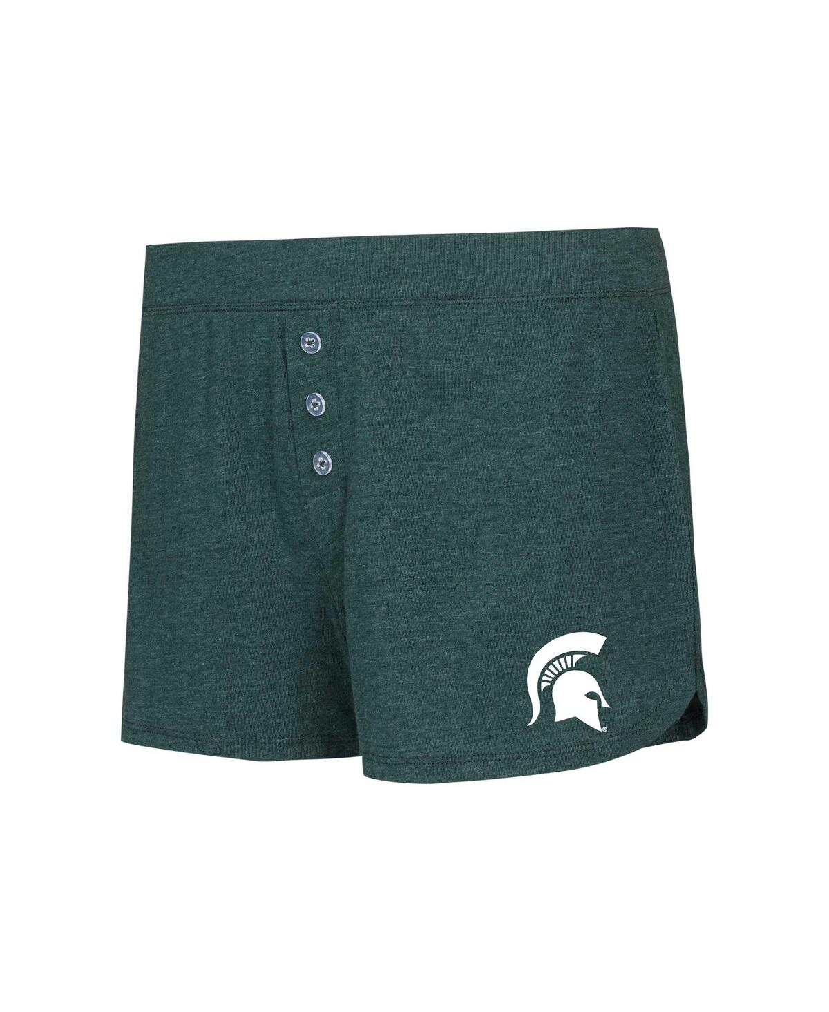 Concepts Sport Women'sMichigan State Spartans Team Color Long Sleeve T-Shirt Shorts Set - Green, Hunter Green