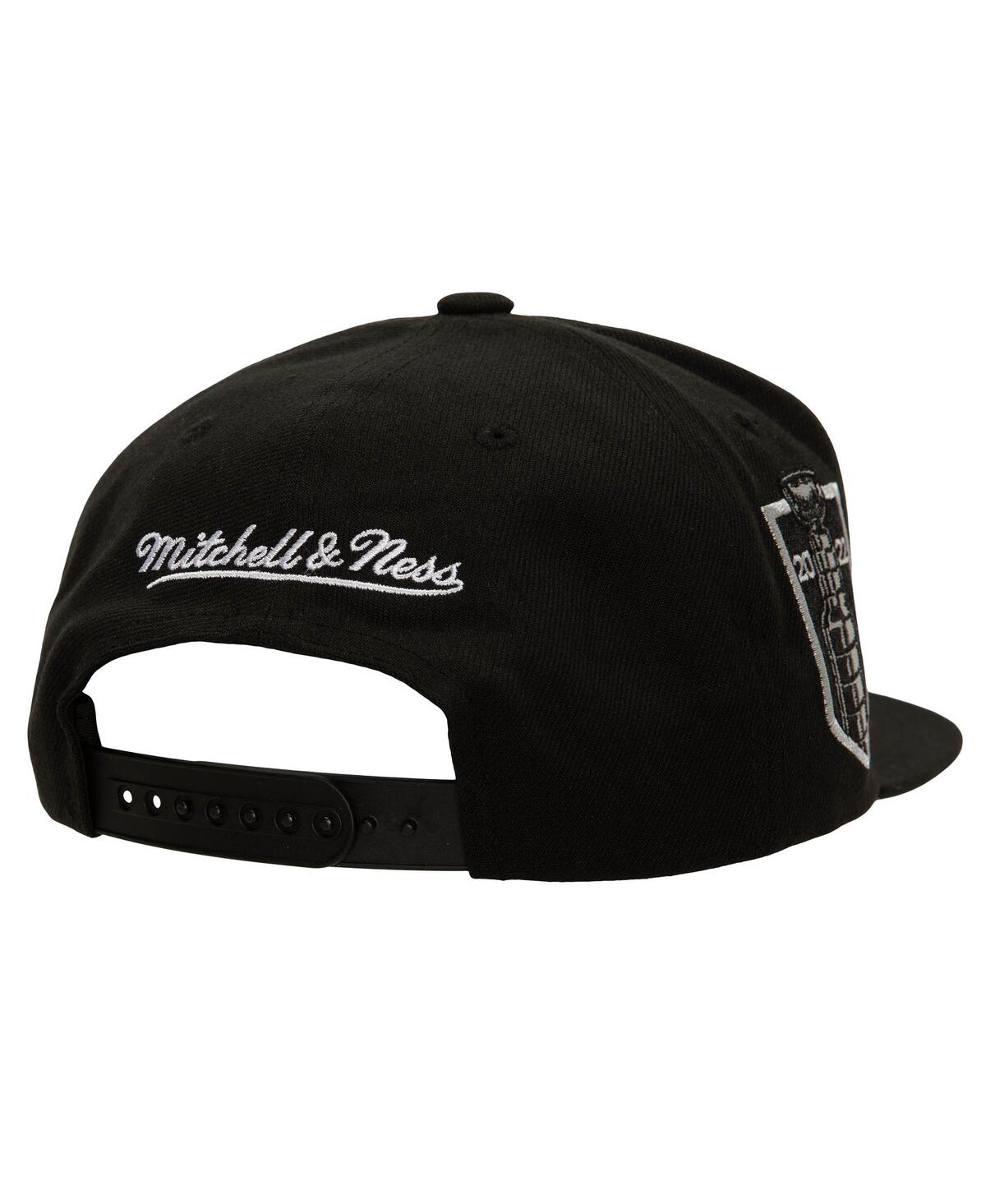 Mitchell & Ness Men's Black Colorado Avalanche Core Top Spot Snapback Hat In Black