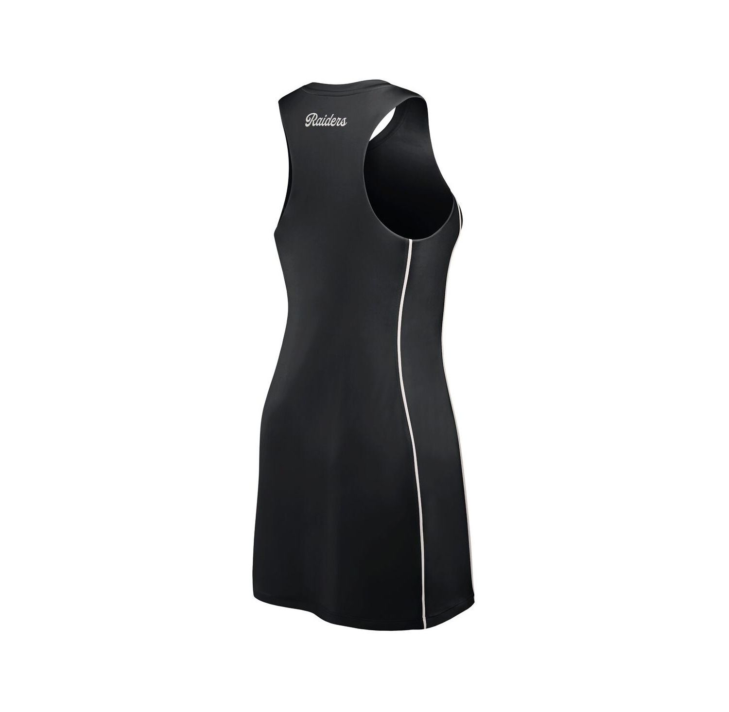 Women's Black Las Vegas Raiders Studio Boost Athletic Half-Zip Dress