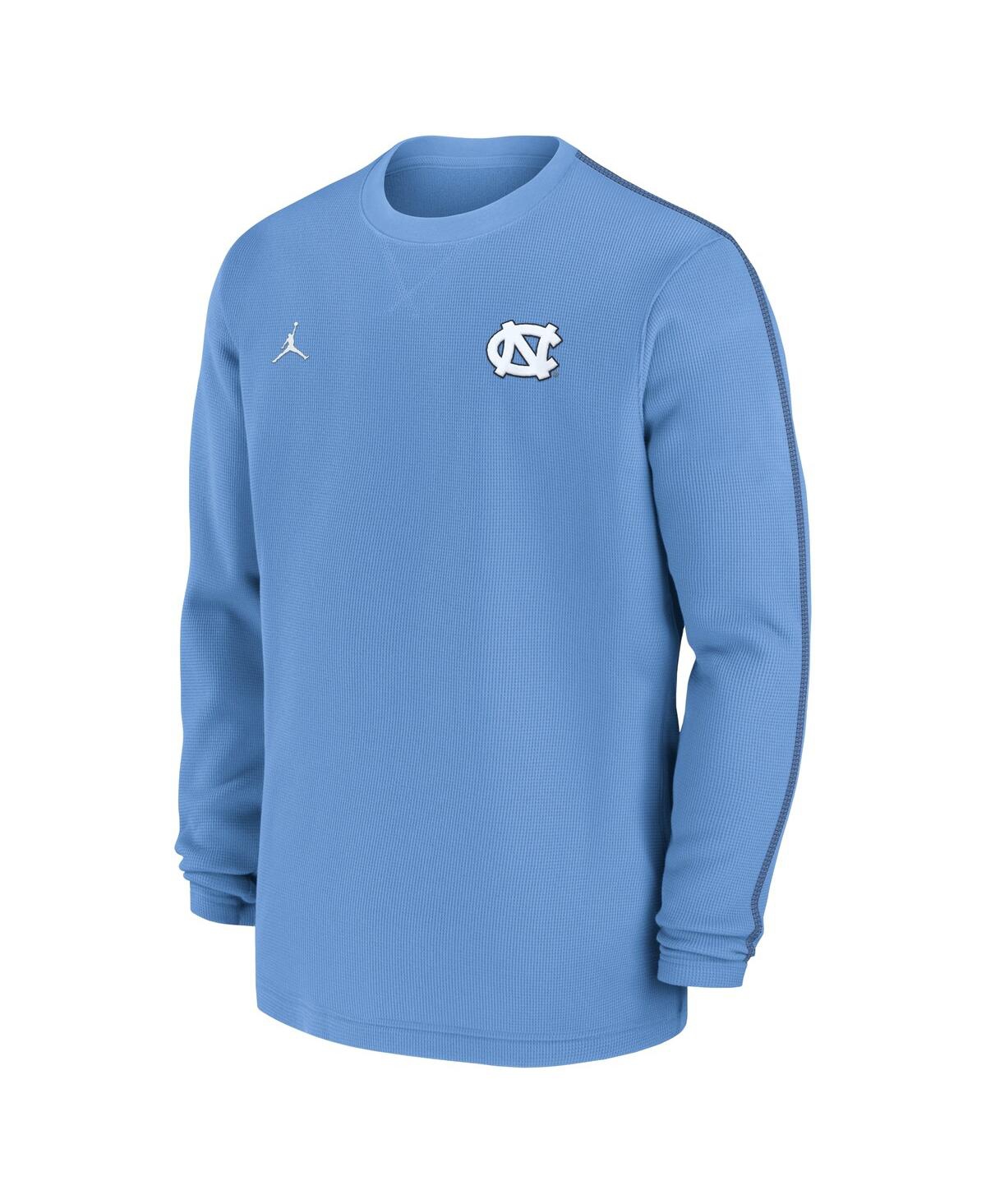Jordan Men's Carolina Blue North Carolina Tar Heels 2024 Sideline Coaches Long Sleeve Top - Navy