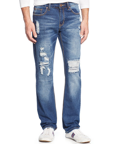 Ring of Fire Men's Hawaiki Slim-Straight Ripped Jeans - Jeans - Men ...