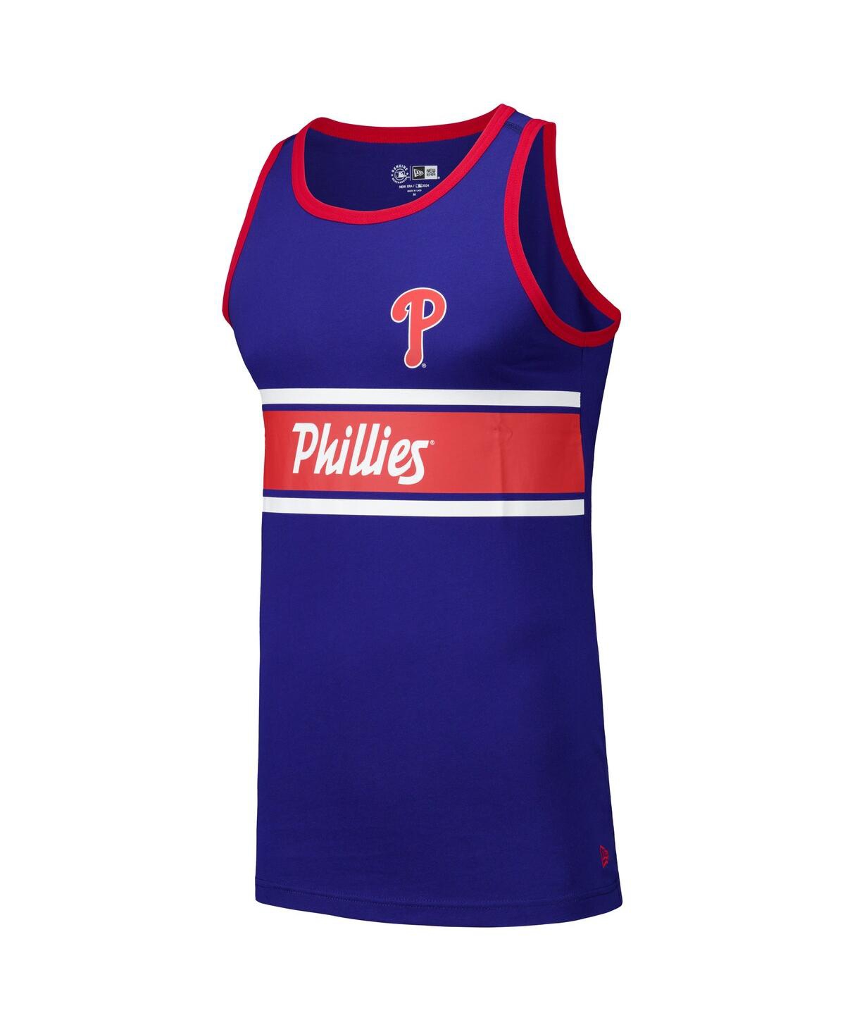 New Era Men'sPhiladelphia Phillies Jersey Ringer Tank Top - Royal